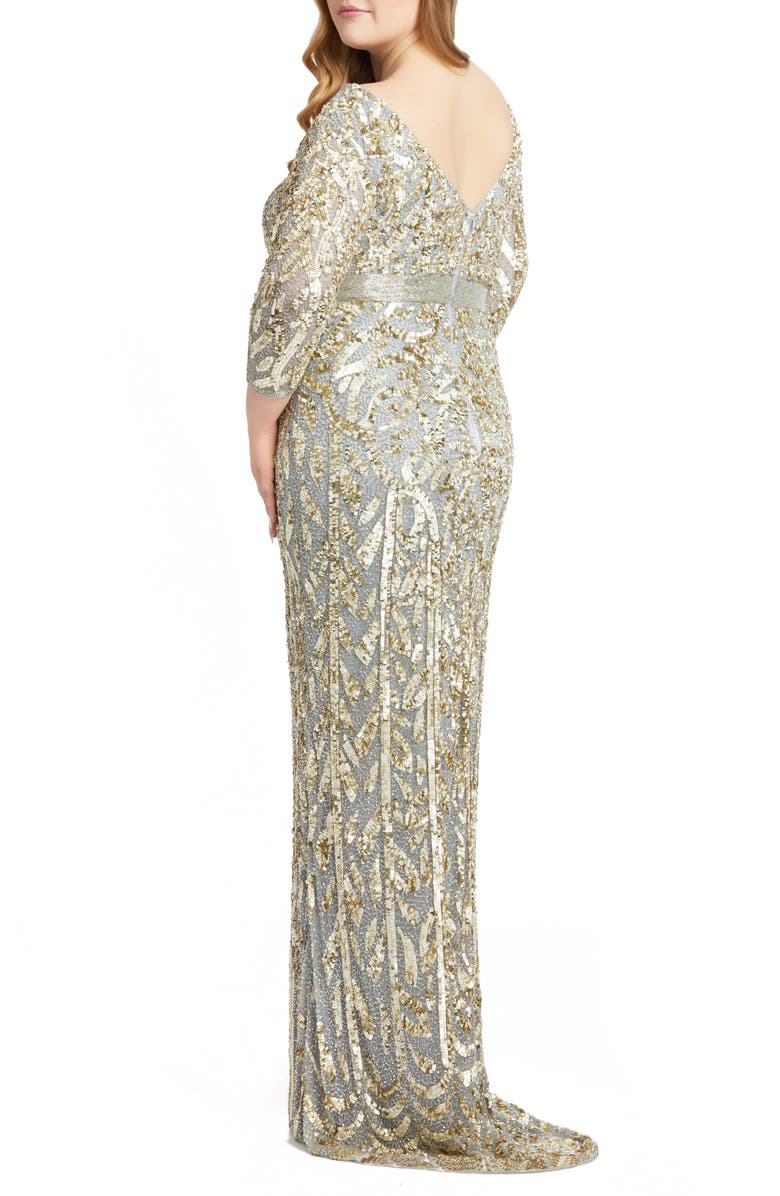 Mac Duggal Beaded Evening Dress, Alternate, color, 