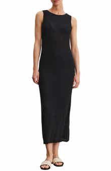 Textured Ribbed Sleeveless Knit Dress
