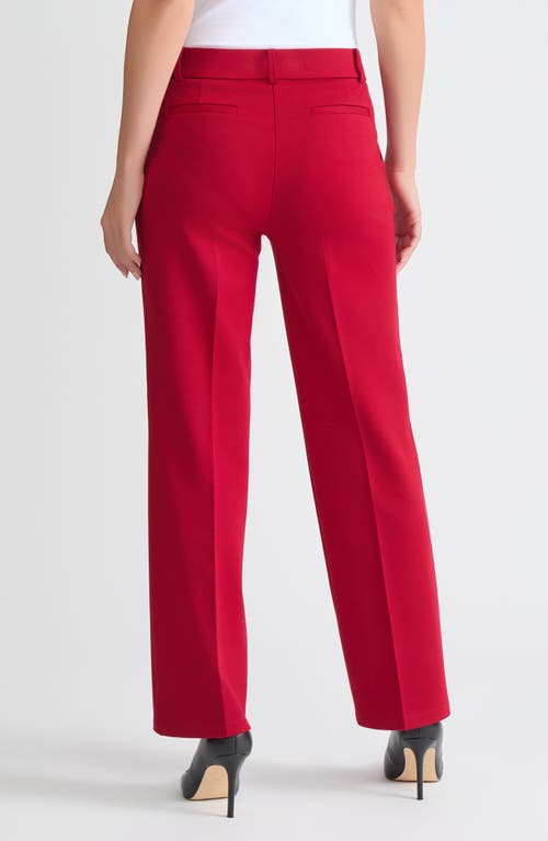 Kasper Pull-on Flare Pants In Burgundy