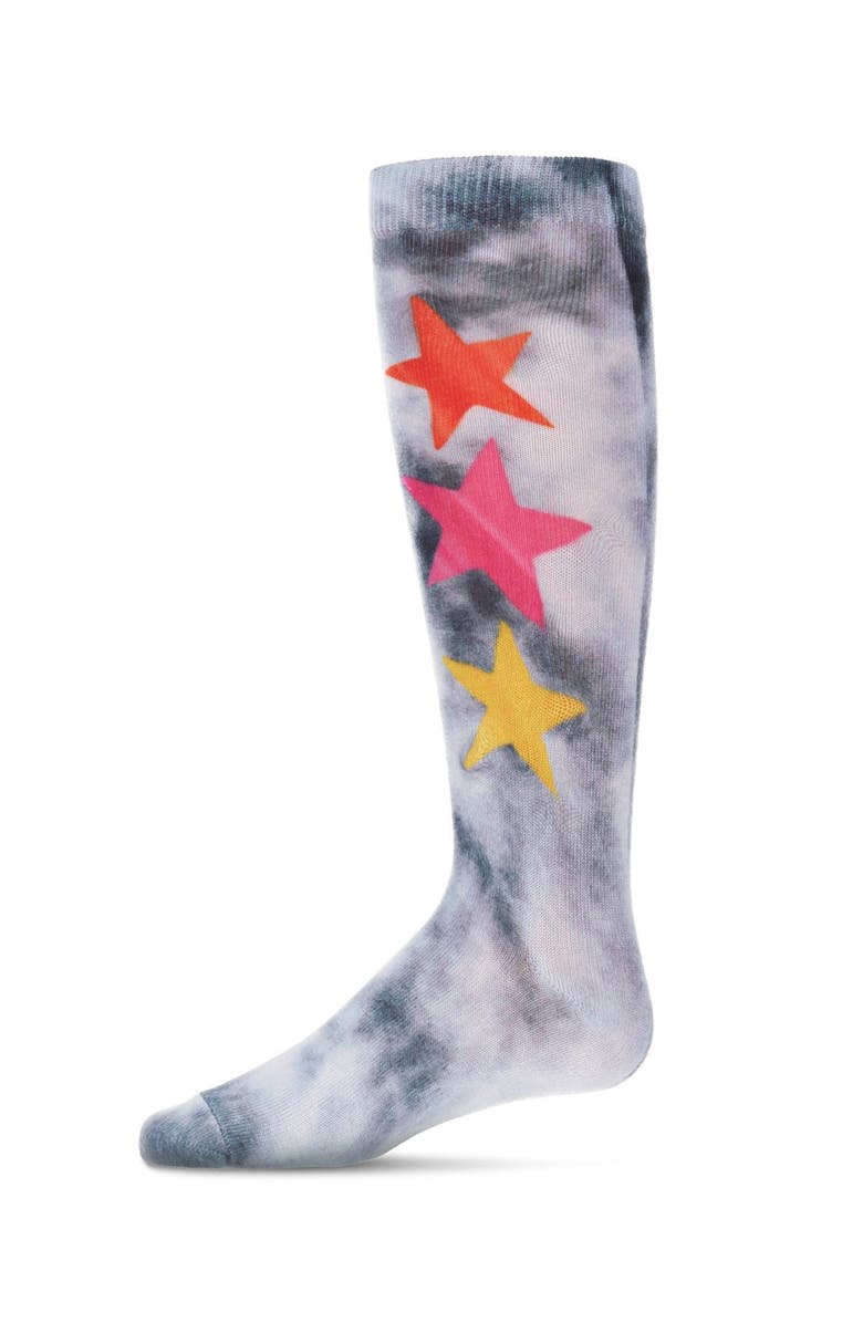 MeMoi Tie Dye Star Knee High Sock, Main, color,