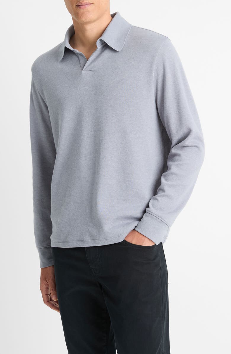 Vince Double Face Long Sleeve Polo, Main, color, 