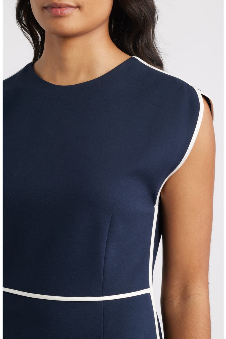 Detira Cap Sleeve Sheath Dress, Alternate, color, DK BU