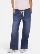 MOTHERHOOD MATERNITY Under the Belly Tie Waist Denim Wide Leg Pant