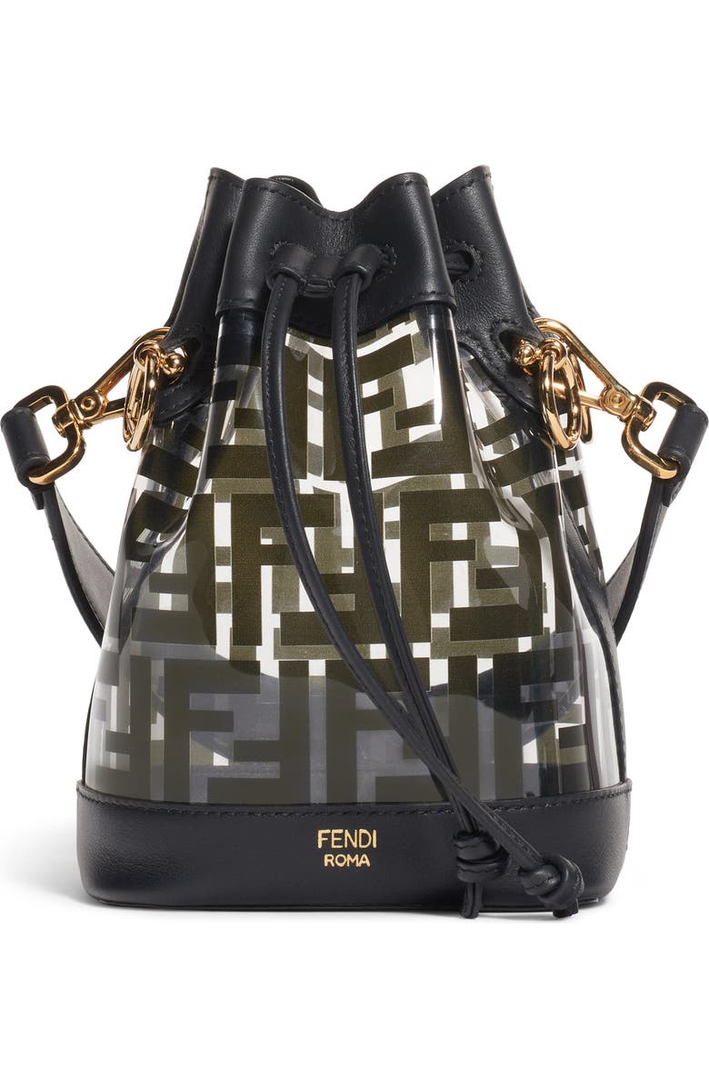 Fendi Mini Mon Tresor Transparent Bucket Bag, Main, color,