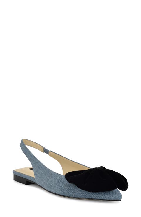 Junnie Pointed Toe Slingback Flat (Women)