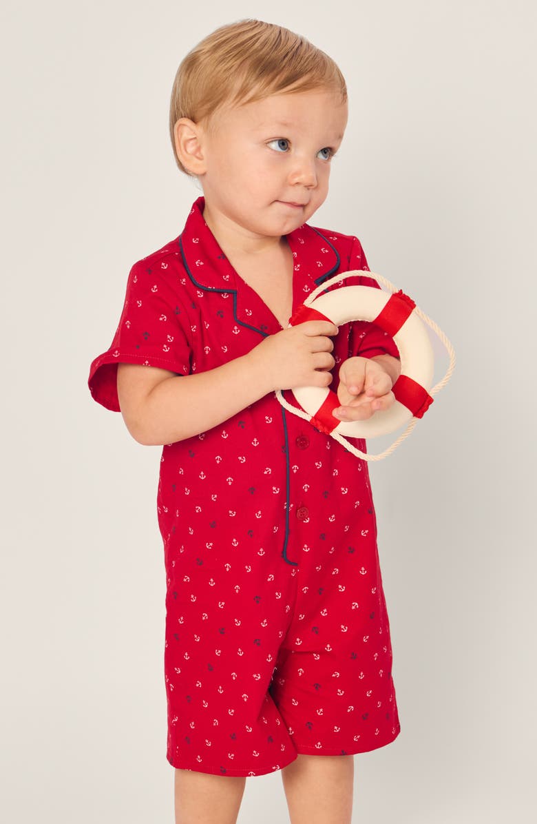Petite Plume Summer Fitted One-Piece Pajamas, Alternate, color, 