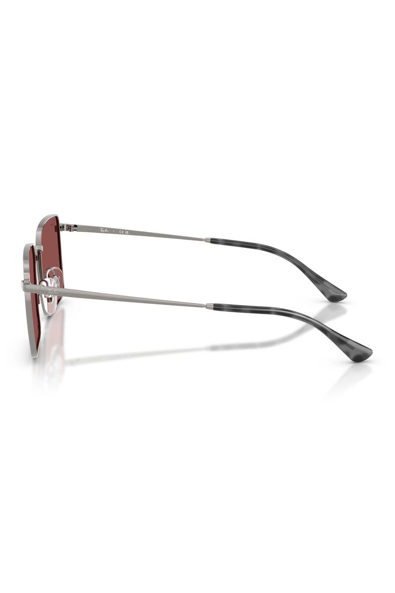 53mm Square Sunglasses, Alternate, color, GUNMETAL / DARK VIOLET