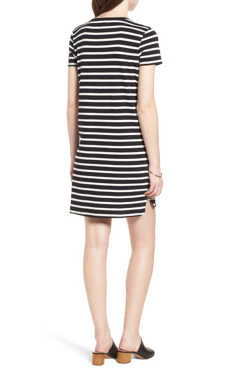 Madewell Stripe T-Shirt Dress, Alternate, color, 