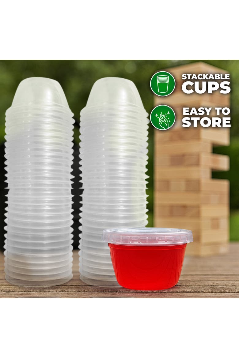 105 Extra/Replacement Gelatin Shot Cups & Lids, Alternate, color, Clear