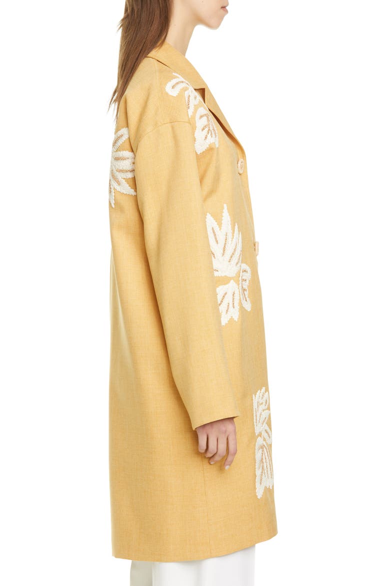 Myer Embellished Car Coat, Alternate, color, MARIGOLD MELANGE