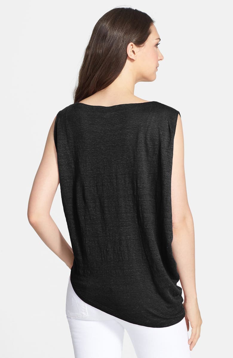 Eileen Fisher Organic Linen Asymmetric Tank, Alternate, color,