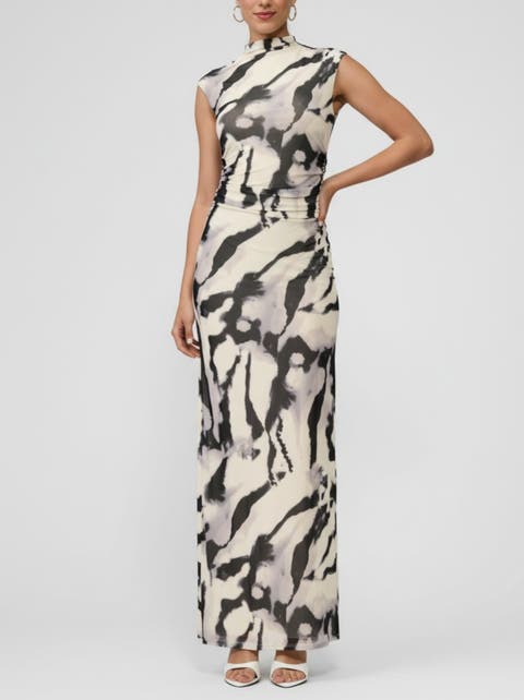 Nina Sleeveless High Neck Maxi Dress