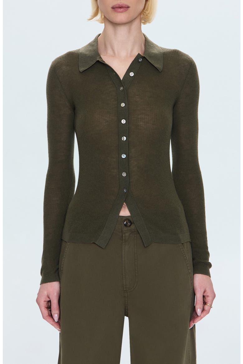 Korey Merino Wool Cardigan, Main, color, OLIVEWOOD