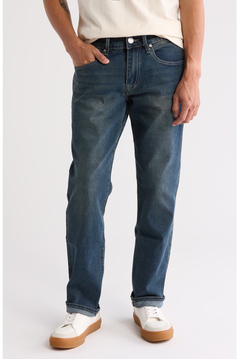 Geno Relaxed Slim Jeans, Main, color, DARK SMOKY WASH