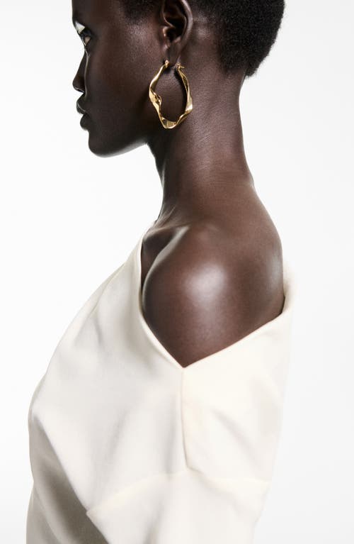 MANGO MANGO ASYMMETRIC OFF THE SHOULDER TOP 