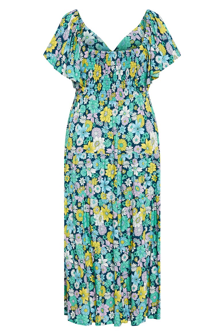 Brigitte Floral Print Jersey Max Dress, Alternate, color, HIPPIE CHIC