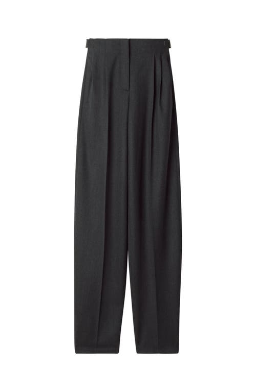 Lanvin Wide-leg Flannel Pants In Gray