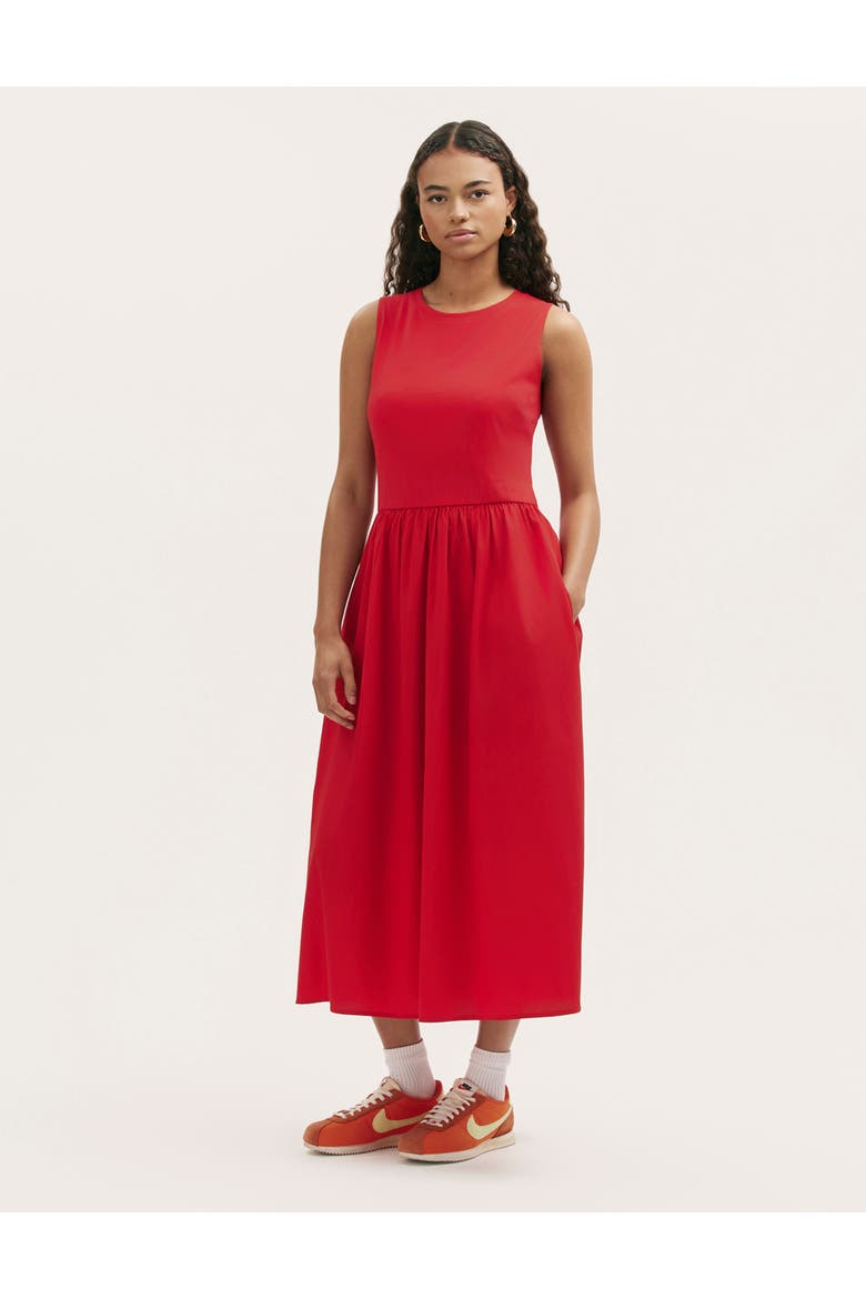 red cotton sleeveless dress Finery London Women's Georgie Midi Size:12-18 months US numeric Polka Dot Orange Bridesmaid _badge_Reversible Sleeveless maxi in chestnut and in