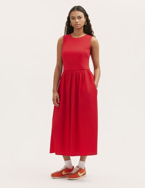 Georgie Cotton Sleeveless Midi Dress