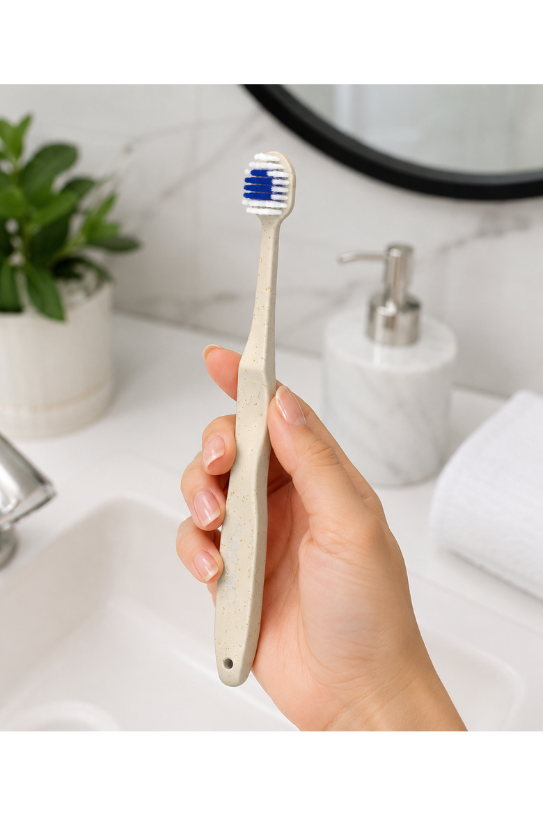 100% Eco-friendly Cedarwood Toothbrushes, Alternate, color, Brown