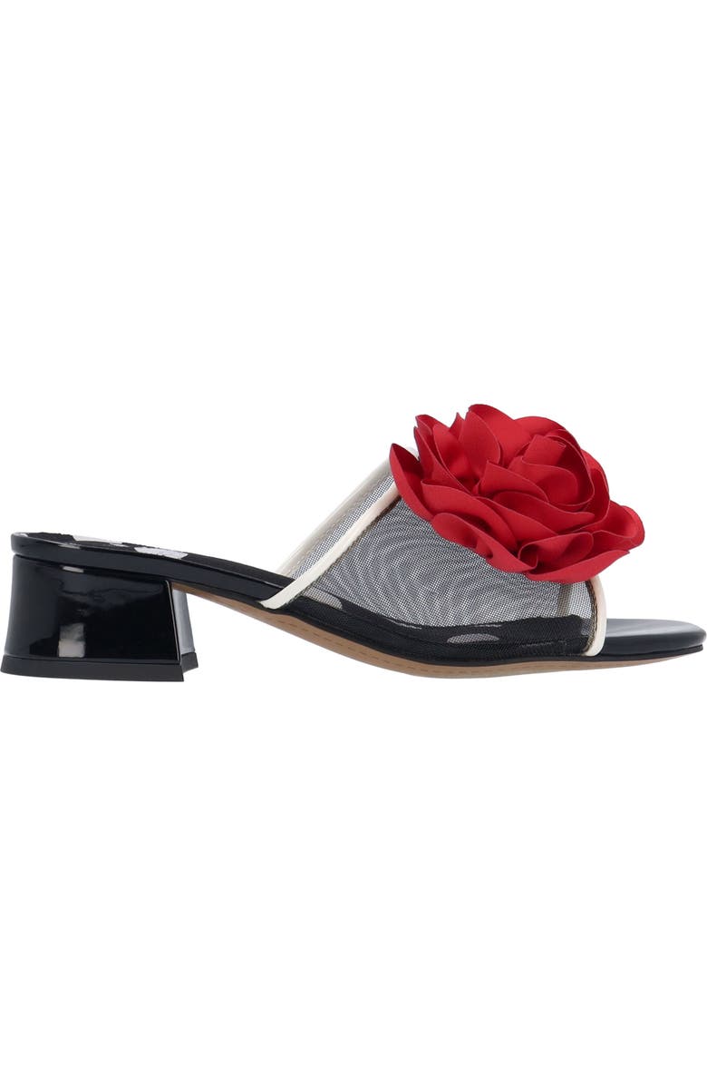 J. Reneé Myla Block Heel Sandal, Alternate, color, Black/ White/ Red