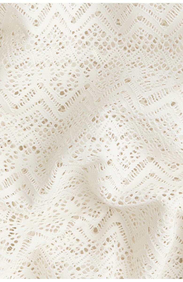 H&M Lace-look Beach Dress, Alternate, color, Cream