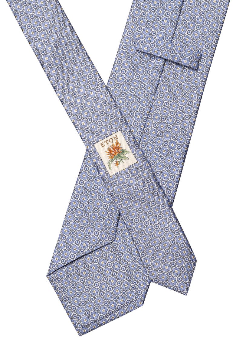 Medallion Silk Tie, Alternate, color, MEDIUM PURPLE