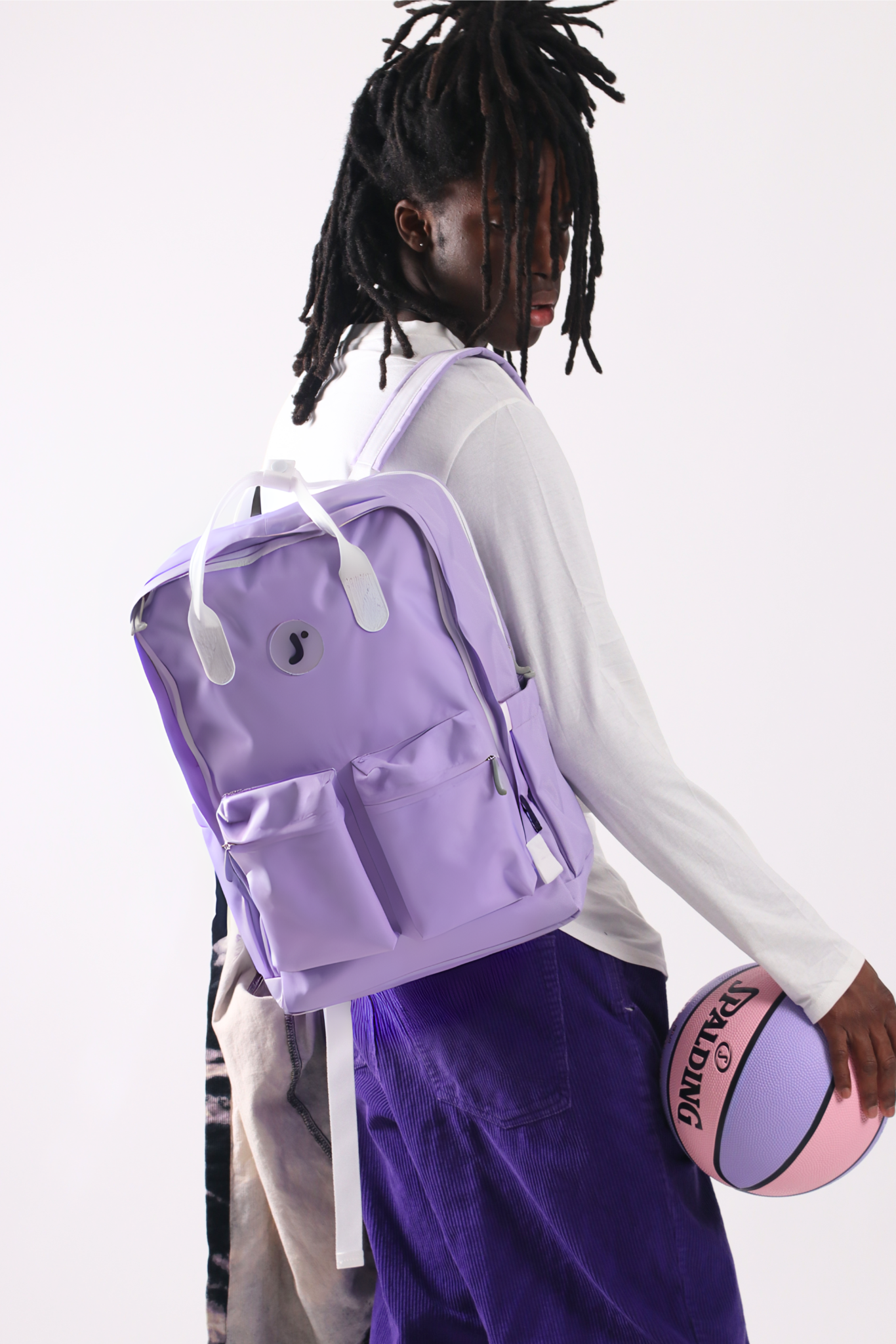 Timo Unisex Multi-Functional Laptop Backpack for School and Travel, Alternate, color, DIGITAL LAVENDER