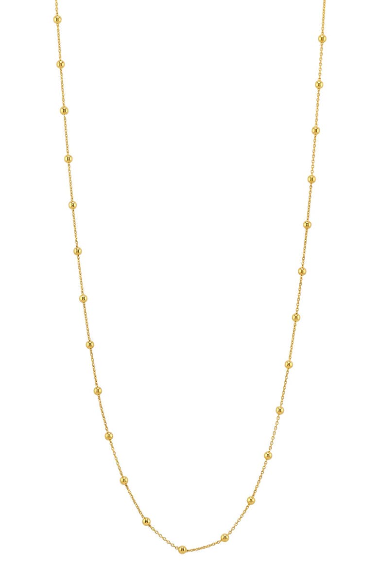 Beaded Chain Necklace, Main, color, GOLD