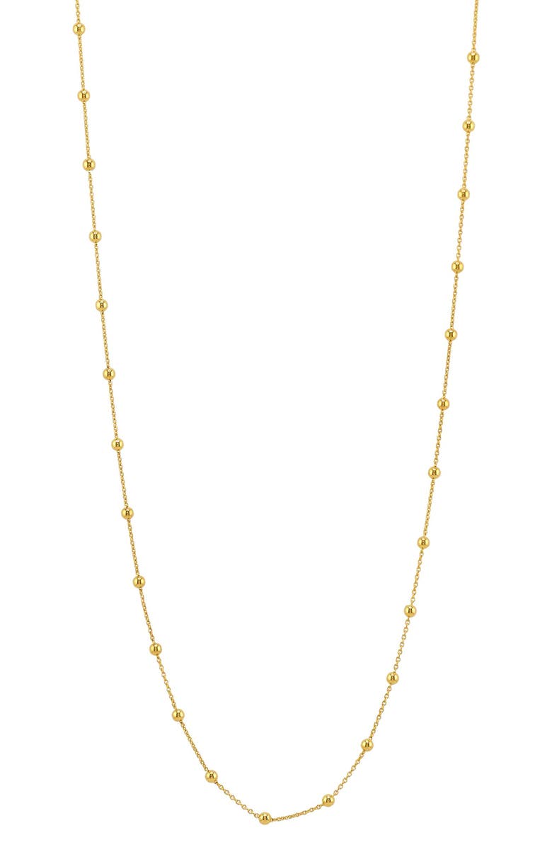 AMERICAN EXCHANGE Beaded Chain Necklace, Main, color, Gold