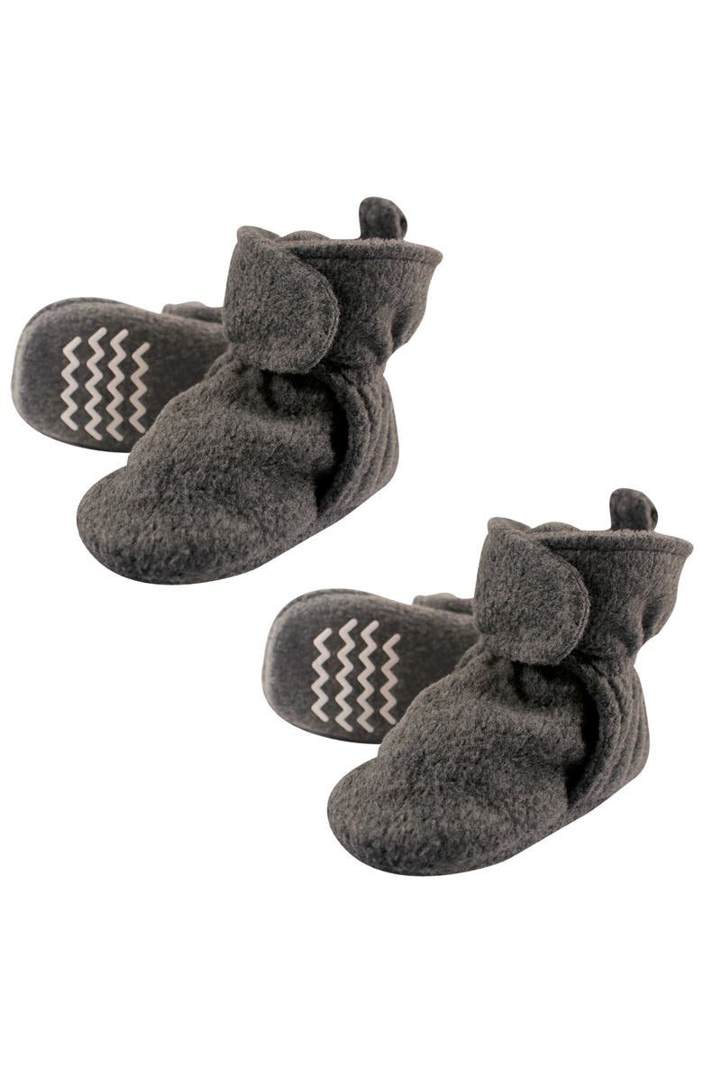 Hudson Baby Warm Plush Slippers, Main, color, Dark Gray