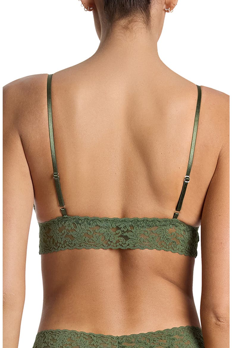 Signature Lace Padded Bralette, Alternate, color, HERB GREEN