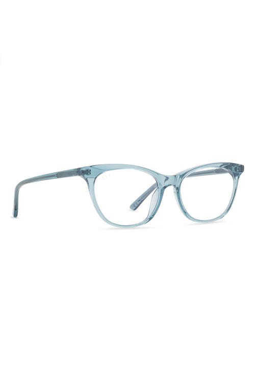 Diff Jade 51mm Blue Light Blocking Cat Eye Glasses In Blue