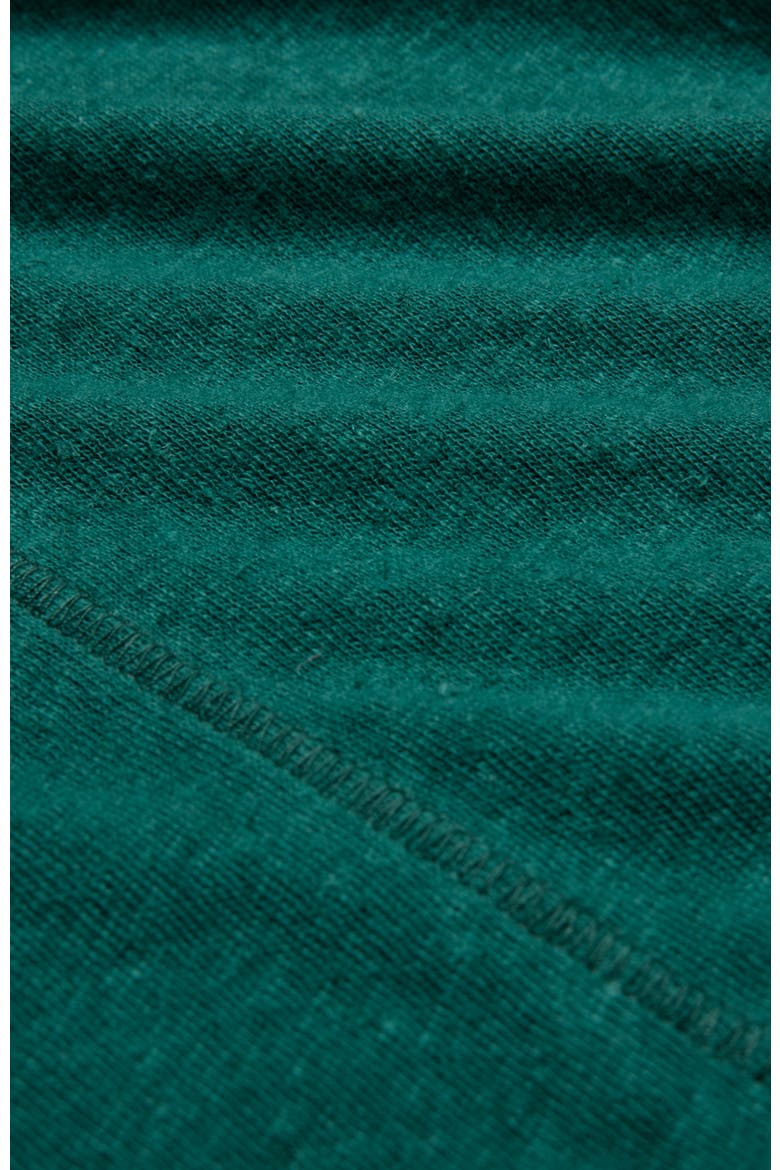 Linen Blend Long Sleeve T-Shirt, Alternate, color, Teal