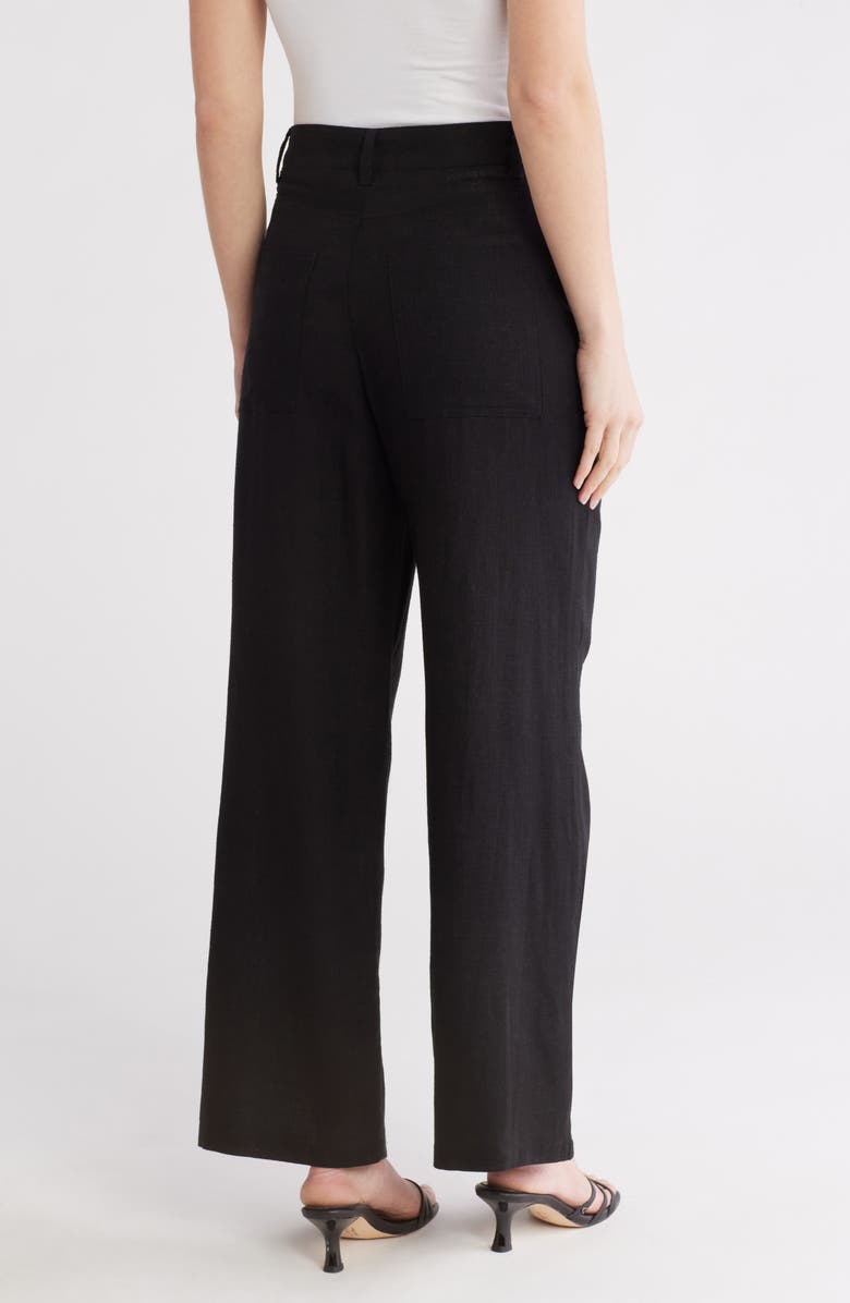 Love By Design April High Waist Wide Leg Pants, Alternate, color, Black