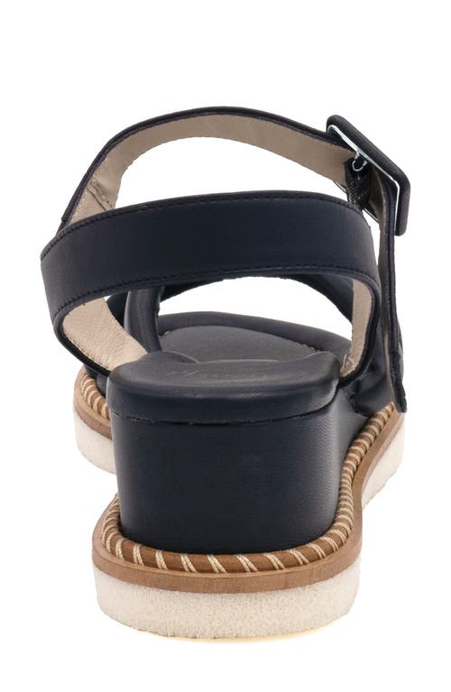Amalfi By Rangoni Moscato Wedge Sandal In Blu Pavone Parmasoft