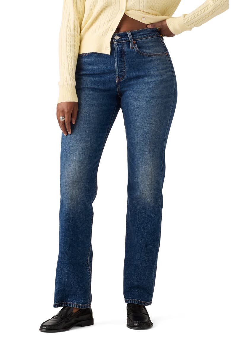 501® Curve Straight Leg Jeans, Main, color, HISTORY TODAY LTW