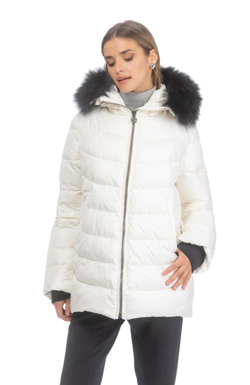 Gorski Apres-ski Mid Jacket With Detachable Toscana Lamb Hood Trim In Neutral