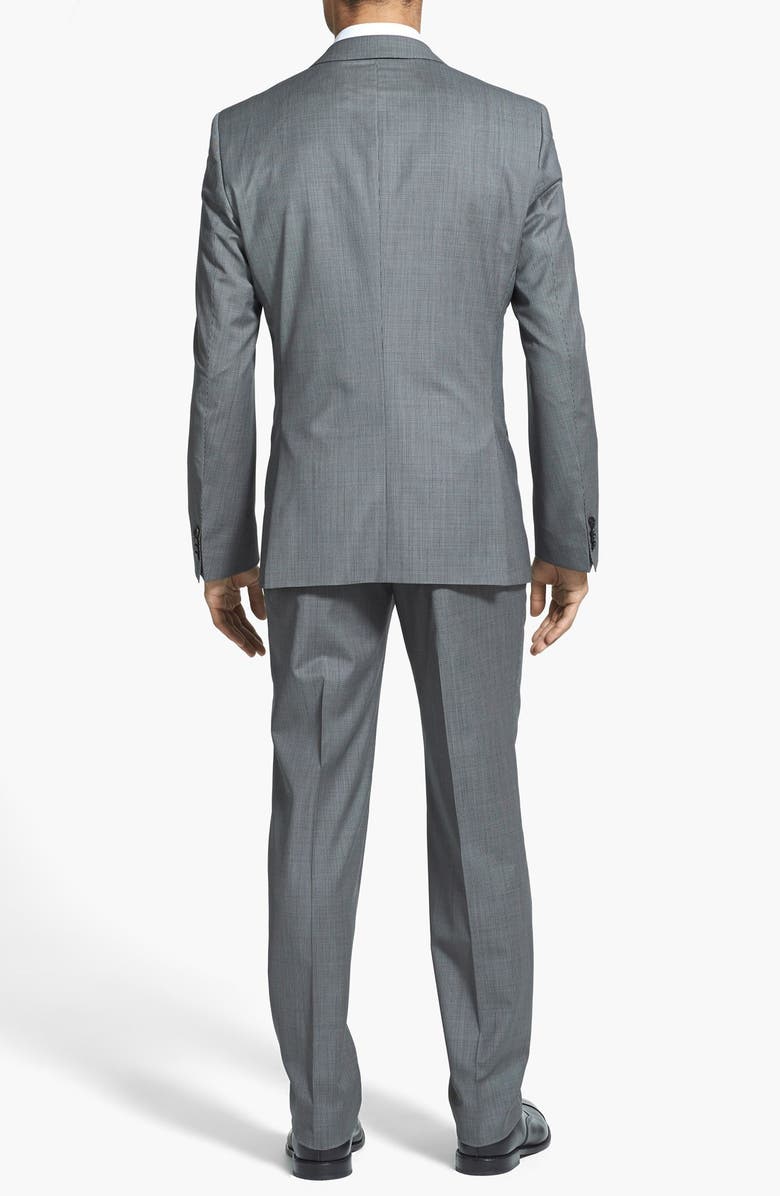 BOSS HUGO 'Huge/Genius' Trim Fit Three-Piece Wool Suit, Alternate, color, 