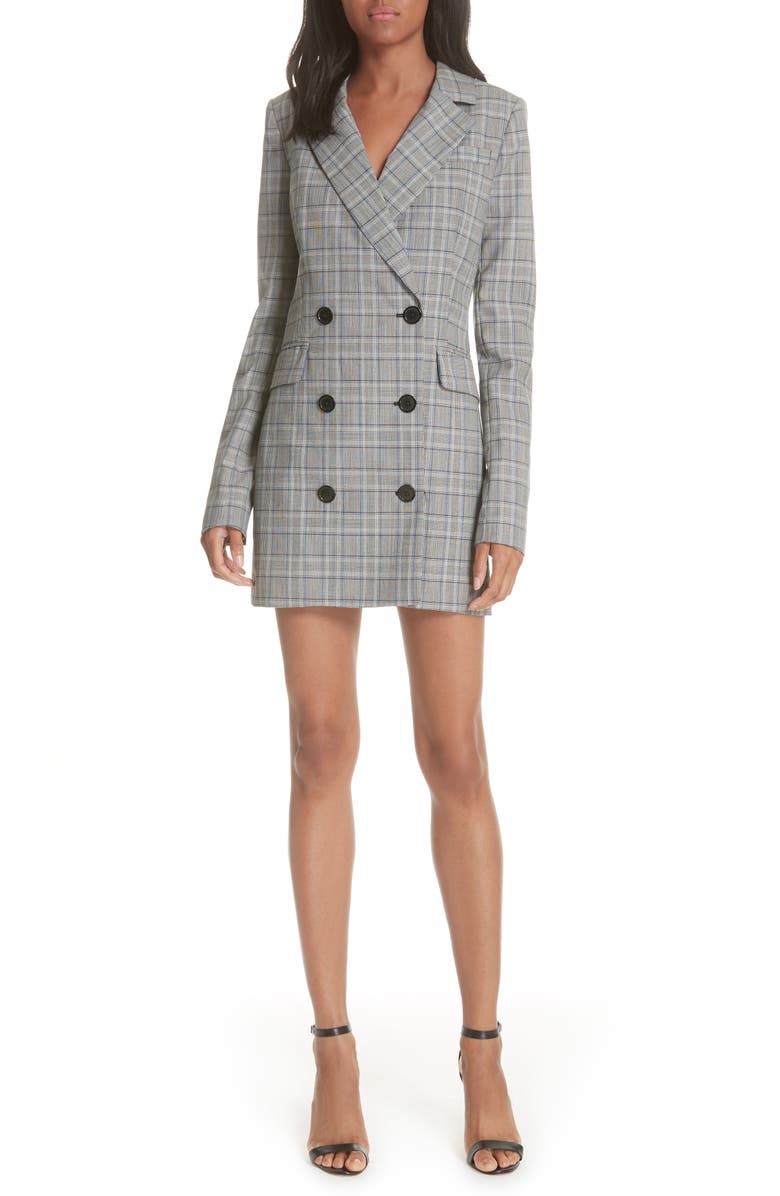 Milly Cotton Suiting Blazer Dress, Main, color, 