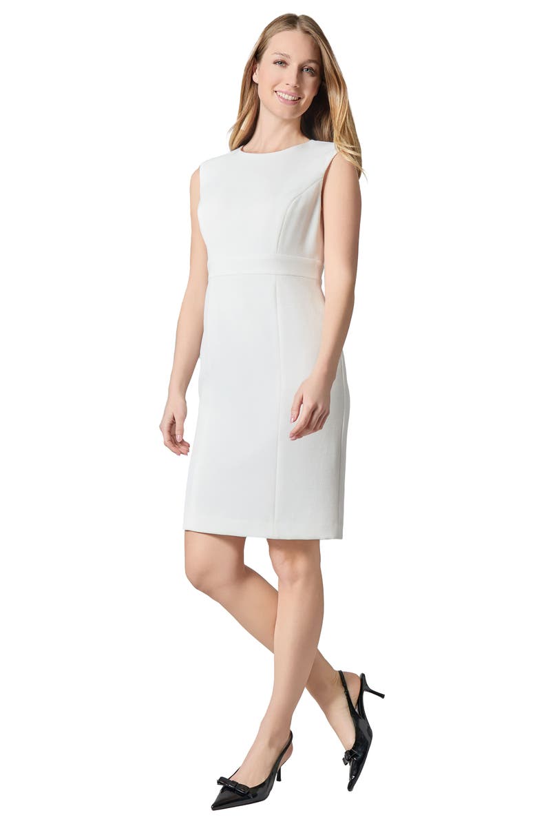 KASPER Cap Sleeve Sheath Dress, Alternate, color, Lily White