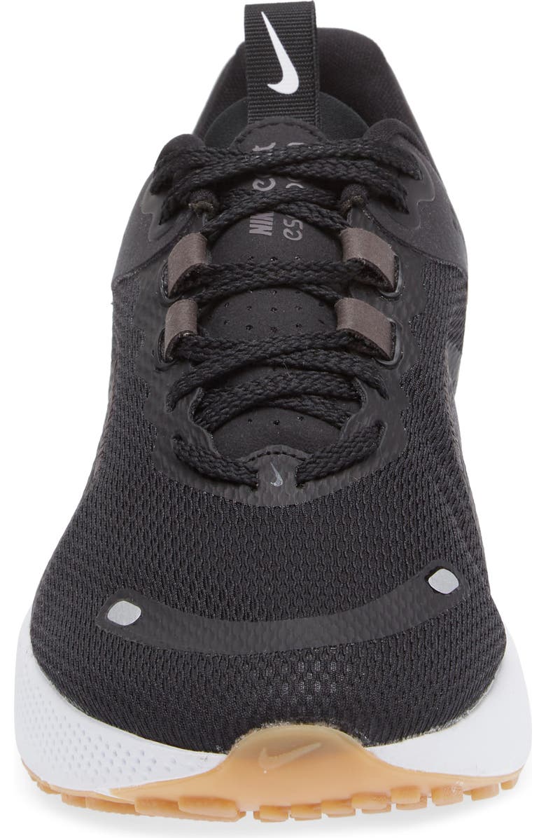 Nike React Escape Run 2 Running Shoe, Alternate, color, Black/ White/ Smoke Grey