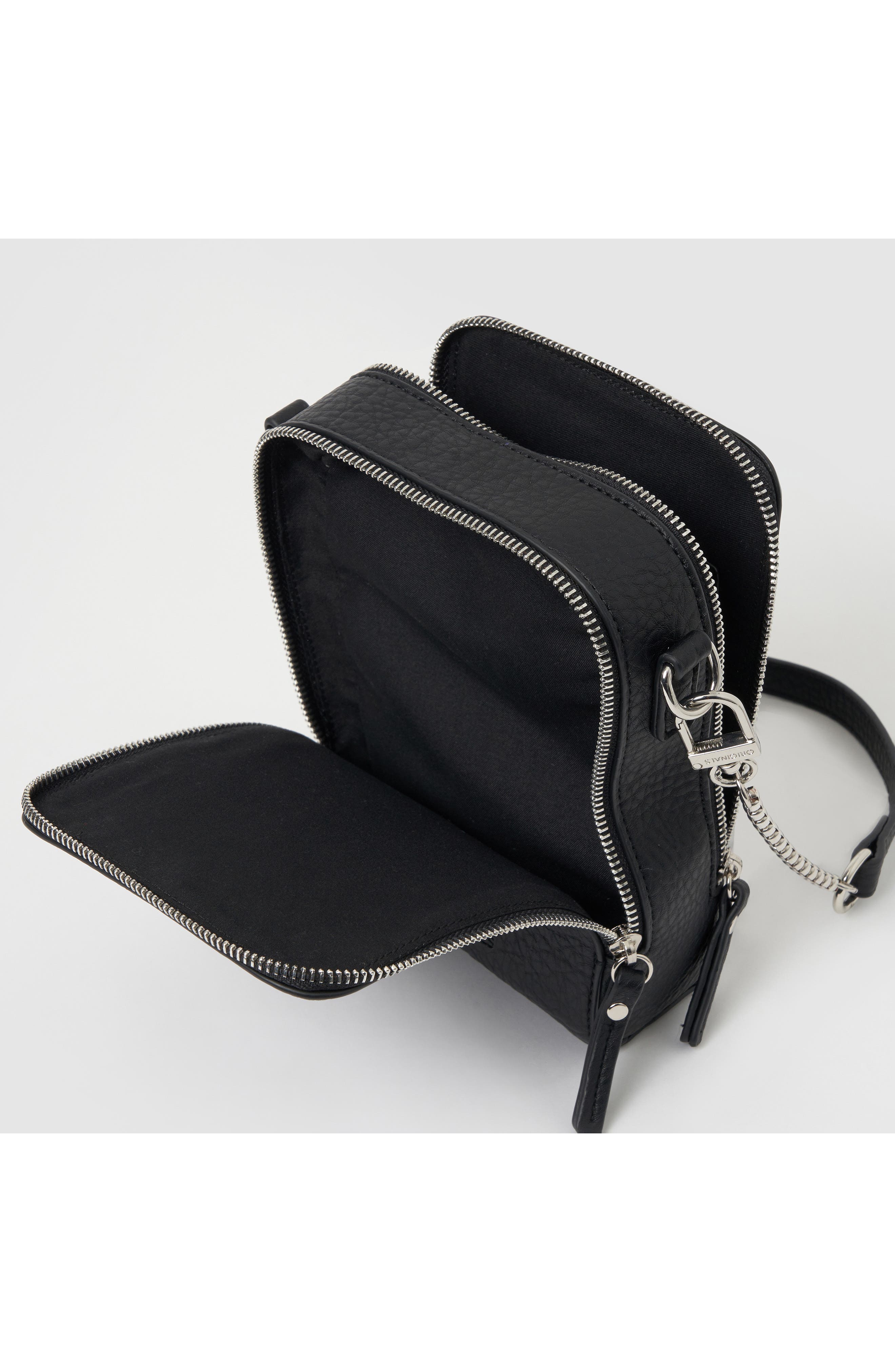 Urban Originals Mirror Mirror Vegan Leather Crossbody Bag, Alternate, color, Black