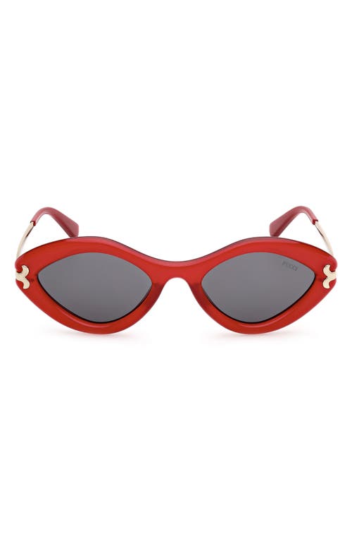 Pucci Oval Sunglasses In Brown