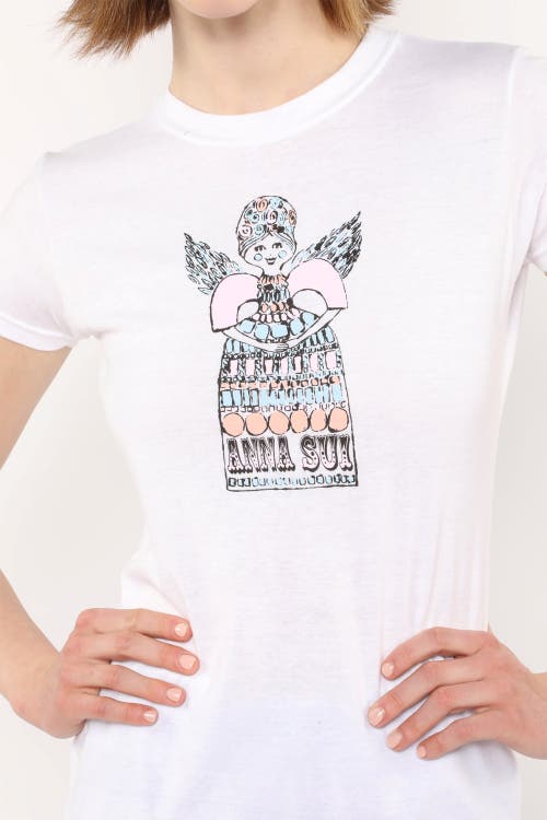 Shop Anna Sui Doll T-shirt In Baby Pink Multi
