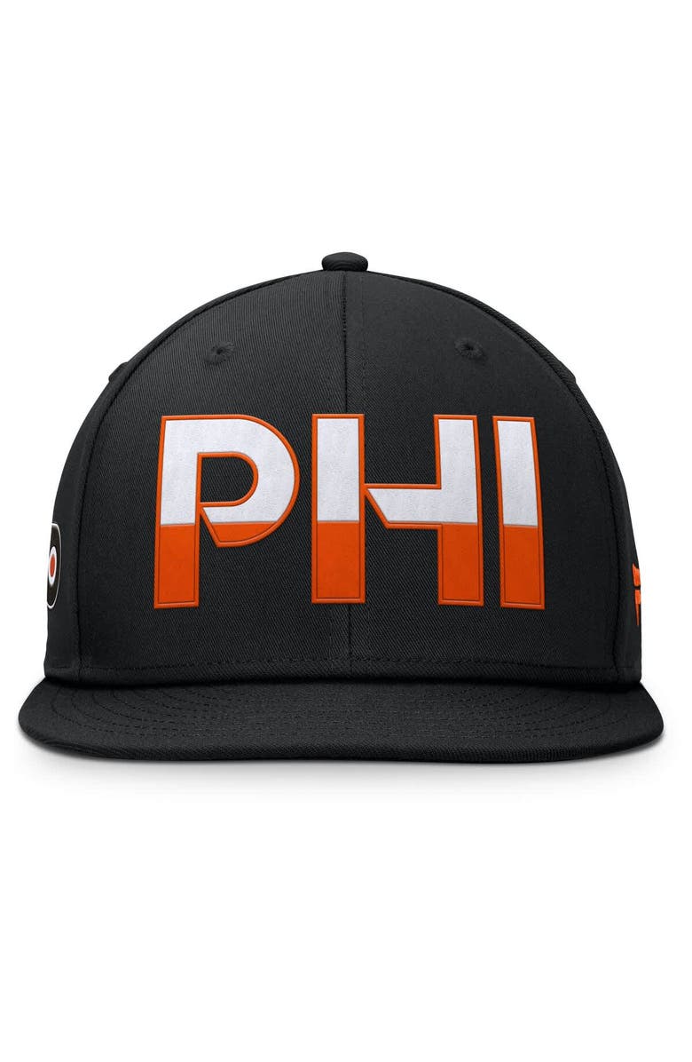FANATICS Men's Fanatics Black Philadelphia Flyers Authentic Pro Rink Snapback Hat, Alternate, color, 