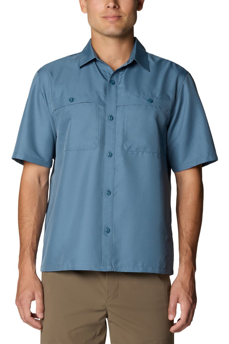Sun Drift Cooling Short Sleeve Shirt, Main, color, ADRIATIC BLUE