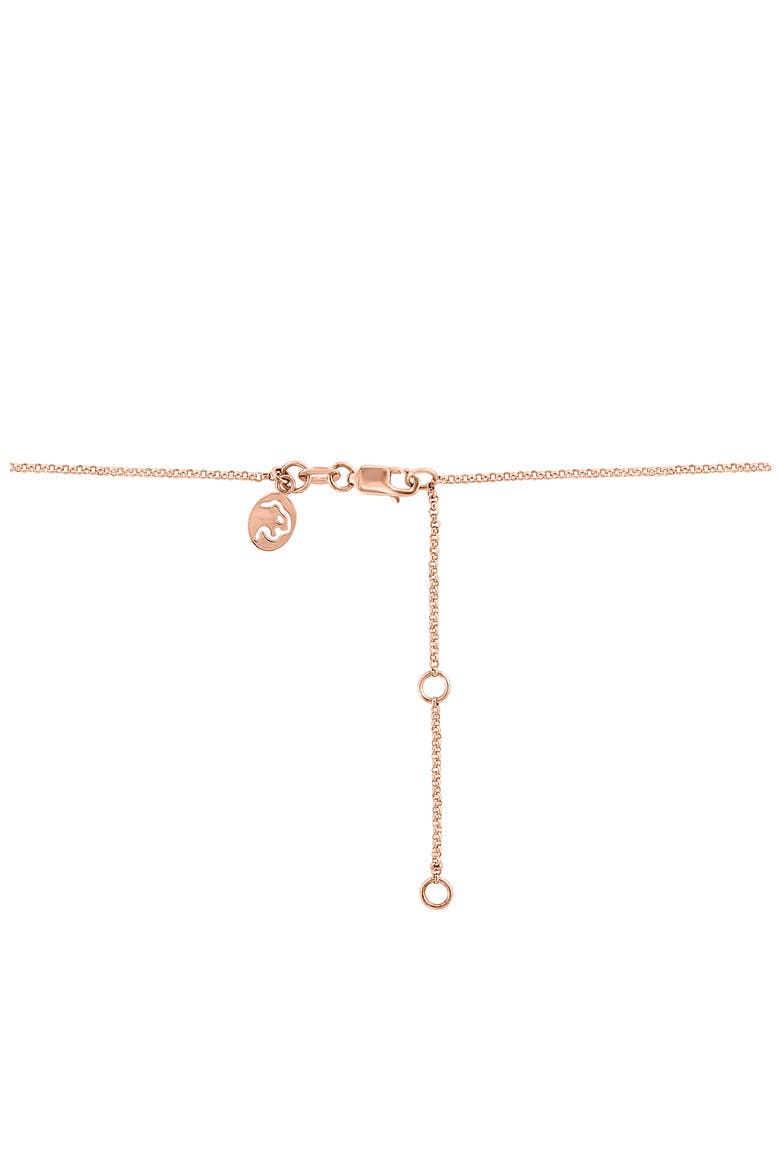 14K Rose Gold  Mother of Pearl Clover Diamond Necklace, Alternate, color, 14K Gold