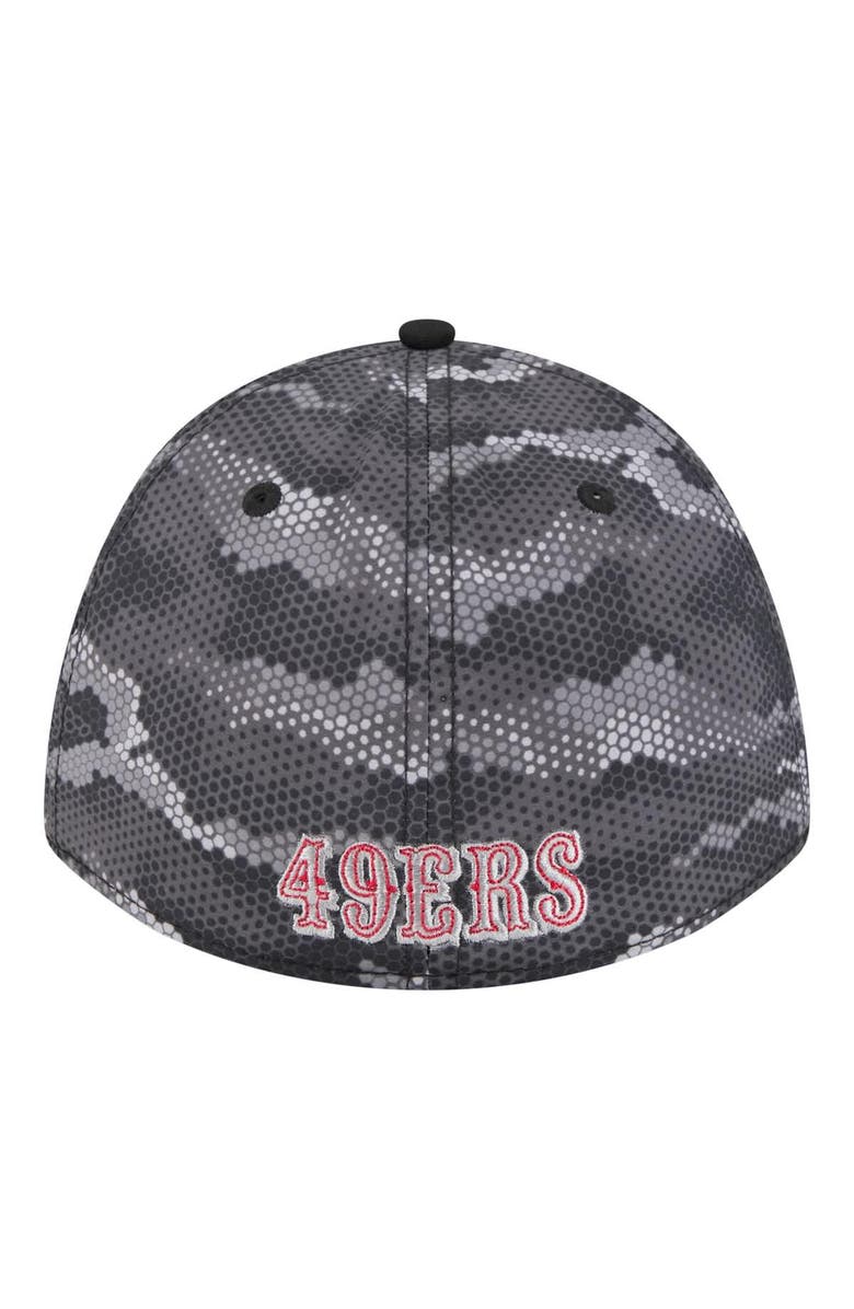New Era Men's New Era Black San Francisco 49ers Camo A-Frame 39THIRTY Flex Hat, Alternate, color, Black