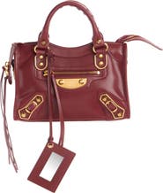 Balenciaga Mini Le City Uptown Leather Top Handle Bag